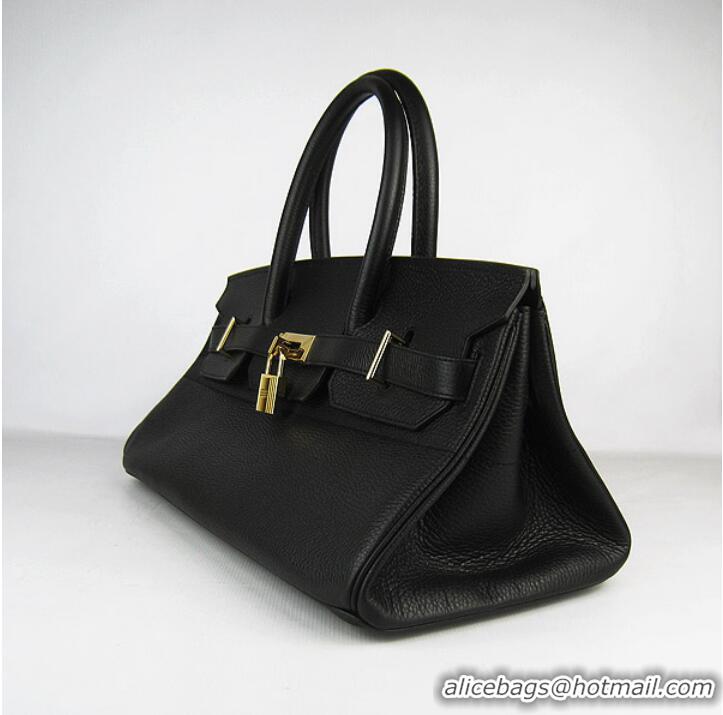 Hermes Birkin 6109 Togo Leather Bag Black 42cm Gold