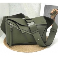 Grade Quality Loewe Small Puzzle Bumbag in Classic Calfskin 10176 Green 2022