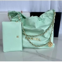 New Fashion Discount CHANEL 22 HANDBAG AS3261 Light Green