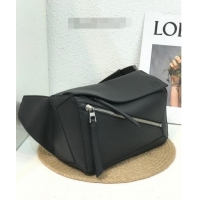 Pretty Style Loewe Small Puzzle Bumbag in Classic Calfskin 10176 Black 2022