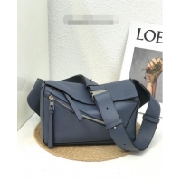 Promotional Loewe Small Puzzle Bumbag in Classic Calfskin 10176 Dark Blue 2022