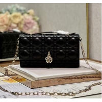 Inexpensive LADY DIOR CHAIN POUCH Cannage Lambskin S0937O black