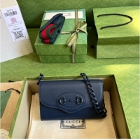 Most Popular Gucci Horsebit 1955 mini bag 724713 Blue