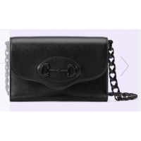 Most Popular Gucci Horsebit 1955 mini bag 724713 Black