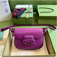 Super Quality Gucci Horsebit 1955 small shoulder bag 726226 Purple