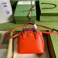 Unique Grade Gucci Diana mini tote bag 715775 Orange