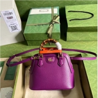 Luxurious Grade Gucci Diana mini tote bag 715775 Purple