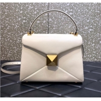 Reasonable Price VALENTINO ONE STUD Small sheepskin shoulder bag WB0K83H white