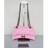 Trendy Design Balenciaga HOURGLASS Wallet With Chain 92885 PINK