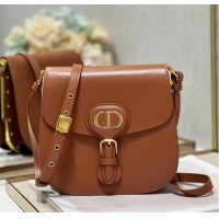 Good Taste DIOR BOBBY FRAME BAG Cognac-Colored Box Calfskin M9333U brown