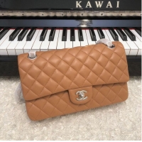 AAAAA Chanel 2.55 Series Flap Bag Original Lambskin Leather 5024CF A01112 Caramel Silver-Tone