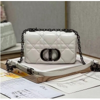 Cheapest SMALL DIOR CARO BAG Supple Cannage Calfskin M9241U white&black