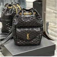 Reasonable Price SAINT LAUREN JOE BACKPACK IN LAMBSKIN Y662009 black