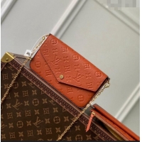 Promotional Louis Vuitton Félicie Pochette Bag in Monogram Leather M81531 Cognac Brown 2022