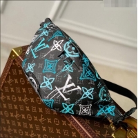 New Style Louis Vuitton Discovery Bumbag Belt Bag in LV Graffiti Green Monogram Eclipse Canvas M21397 2022