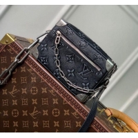 Famous Brand Louis Vuitton Mini Soft Trunk Bag in Monogram Faded Leather M21368 Charcoal 2022