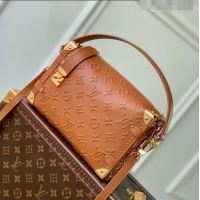 Top Quality Louis Vuitton Side Trunk PM Bag in Monogram Debossed Leather M21709 Brown 2022