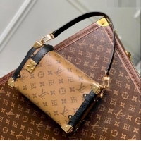 Good Looking Louis Vuitton Side Trunk PM Bag in Monogram Reverse Canvas M46358 Black 2022