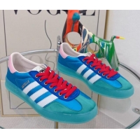 Best Price Gucci x Adidas Gazelle Silk Sneakers Light Blue 021360