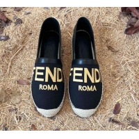 Discount Fendi Espadrilles Black/Gold 128461 