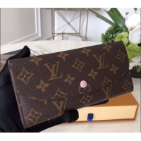 Promotional Louis Vuitton Monogram Canvas Emilie Wallet M61289 Light Pink 2022