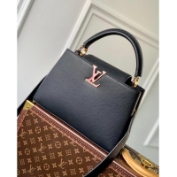 Promotional Louis Vuitton Capucines MM Bag in Taurillon Calfskin M21150 Black 2023