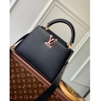 Top Quality Louis Vuitton Capucines BB Bag in Taurillon Calfskin M21150 Black 2023