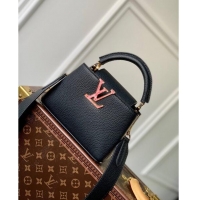 Top Quality Louis Vuitton Capucines Mini Bag in Taurillon Calfskin M21150 Black 2023