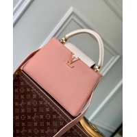 Good Product Louis Vuitton Capucines MM Bag in Calfskin and Snake Leather M21150 Pink 2023