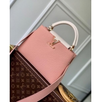 Top Quality Louis Vuitton Capucines BB Bag in Calfskin and Snake Leather M21150 Pink 2023