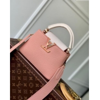 Famous Brand Louis Vuitton Capucines Mini Bag in Calfskin and Snake Leather M21150 Pink 2023