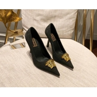 Best Price Versace x Fendi Fendace Medusa FF Fabric High Heel Pumps 10.5cm Black 122609