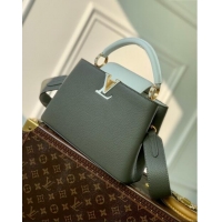 Reasonable Price Louis Vuitton Capucines MM Bag in Taurillon Calfskin M21045 Grey/White 2023