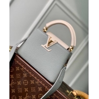 Grade Design Louis Vuitton Capucines Mini Bag in Taurillon Calfskin M21296 Steeple Gray/Greige 2023