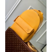 Luxurious Grade Louis Vuitton TAKEOFF Backpack in Griany Calfskin M21362 Yellow 2023