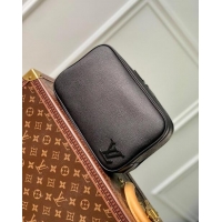 Well Crafted Louis Vuitton Toiletry Bag in Black LV Aerogram Leather M20912 Black 2023