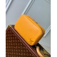 Inexpensive Louis Vuitton Toiletry Bag in Black LV Aerogram Leather M20912 Yellow 2023