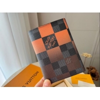 Famous Brand Louis Vuitton Damier Graphite Giant Passport Cover 0106 Orange 2023