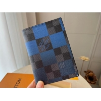 Top Grade Louis Vuitton Damier Graphite Giant Passport Cover 0106 Blue 2023