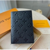 Shop Grade Louis Vuitton Passport Cover in Monogram Empreinte Leather M63914 Black 2023