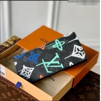 Well Crafted Louis Vuitton Brazza Wallet in LV Graffiti Monogram Eclipse Canvas M81846 Multicolor 2023