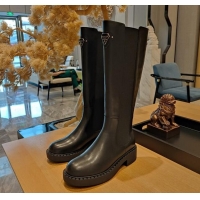 Purchase Prada Calfskin Leather High Boots P112505 Black