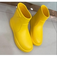 Cheap Price Prada Rubber Ankle Rain Boots Yellow 120324