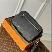 Reasonable Price Louis Vuitton Pochette Kasai Clutch in Black Taurillon Leather M51823 2023