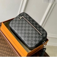 Well Crafted Louis Vuitton Pochette Kasai Clutch in Damier Graphite Canvas N41664 2023