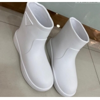 Purchase Prada Rubber Ankle Rain Boots White 120327