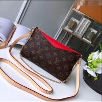 Top Quality Louis Vuitton Pallas Clutch with Chain in Monogram Canvas M41638 Red 2023