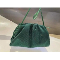 Promotional Bottega Veneta Mini crystals clutch with strap 585852 green