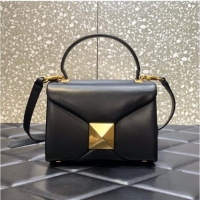 Most Popular VALENTINO ONE STUD mini sheepskin shoulder bag WB0L13M black&gold