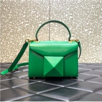 Good Product VALENTINO ONE STUD mini sheepskin shoulder bag WB0L13M green